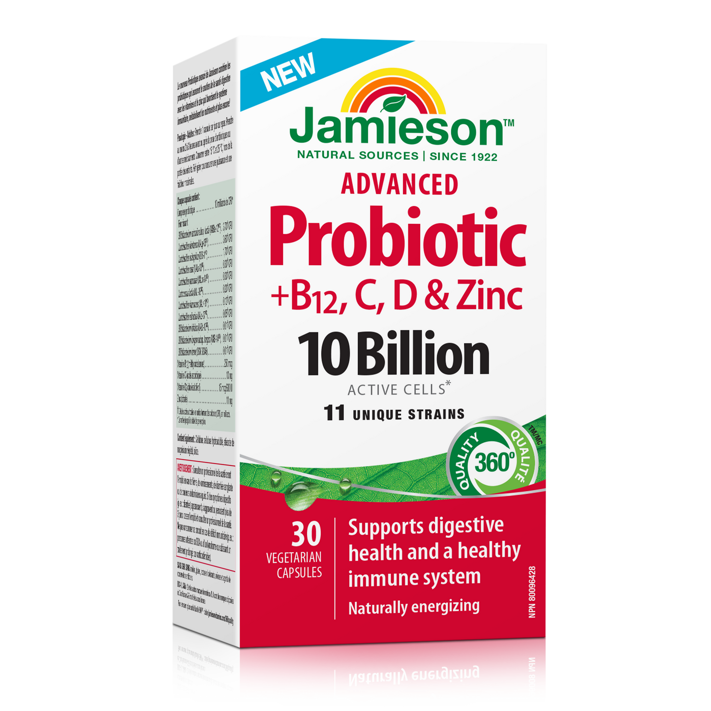 Advanced Probiotic + Vitamins B12, C, D, & Zinc