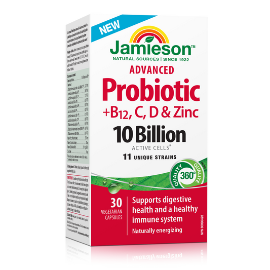 Advanced Probiotic + Vitamins B12, C, D, & Zinc